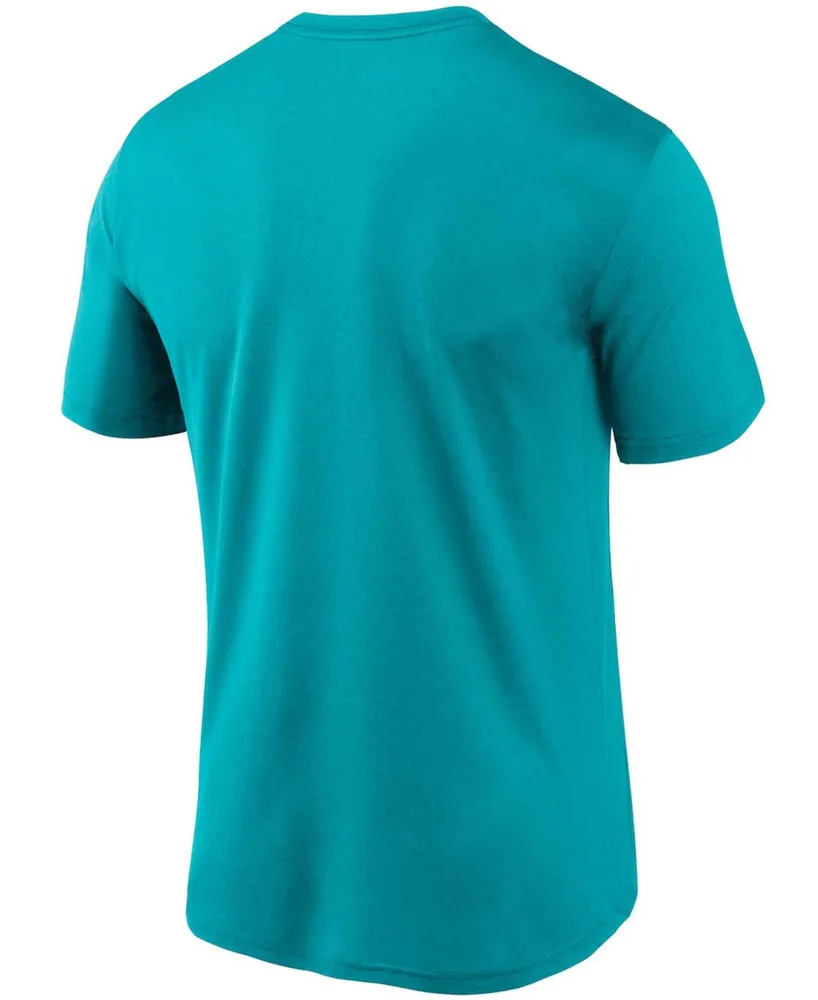 Men's Aqua Miami Dolphins Logo Essential Legend Performance T-shirt