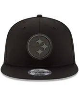 Men's Black Pittsburgh Steelers Black On Black 9Fifty Adjustable Hat