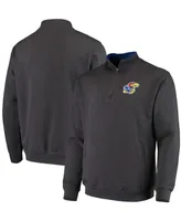 Men's Charcoal Kansas Jayhawks Tortugas Logo Quarter-Zip Jacket