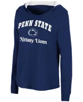 Women's Navy Penn State Nittany Lions Catalina Hoodie Long Sleeve T-shirt