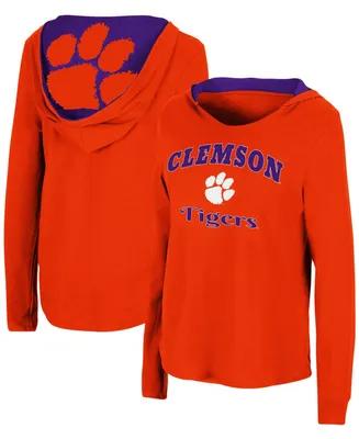 Women's Orange Clemson Tigers Catalina Hoodie Long Sleeve T-shirt