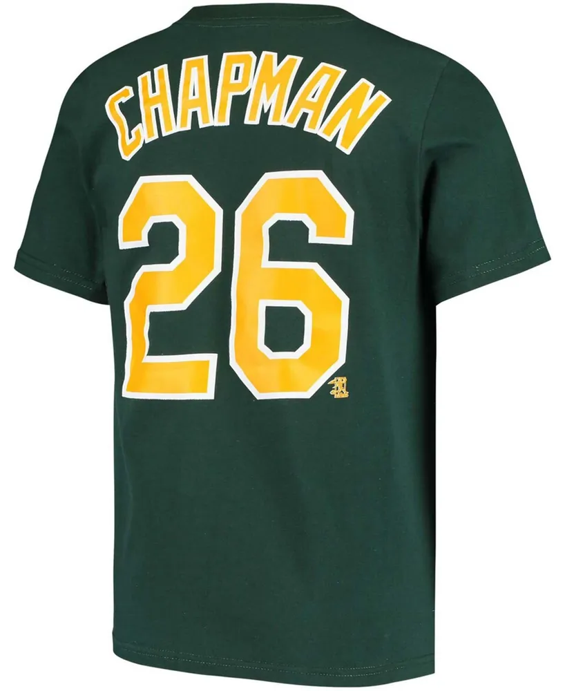 Big Boys Matt Chapman Green Oakland Athletics Player Name and Number T-shirt
