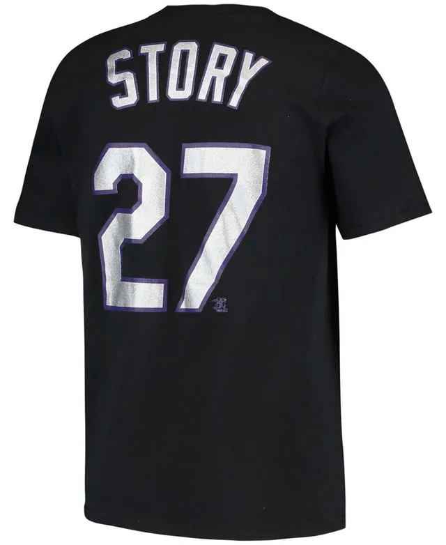 Youth Nike Charlie Blackmon Purple Colorado Rockies Player Name & Number T- Shirt