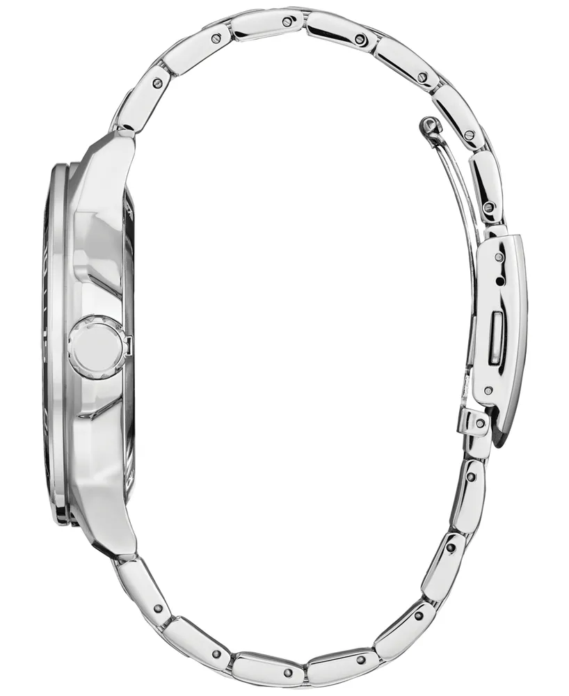 Citizen Men's Sport Silver-Tone Stainless Steel Bracelet Watch 45mm - Silver