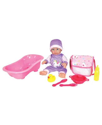 Lissi Dolls Baby Doll Bath Play Set, 7 Piece