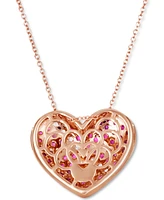 Le Vian Strawberry Ombre Pink Sapphire Heart 18" Pendant Necklace (1-7/8 ct. t.w.) in 14k Rose Gold