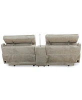 Sebaston 3-Pc. Fabric Sofa with 2 Power Motion Recliners and 1 Usb Console, Created for Macy's