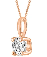 Diamond Solitaire 18" Pendant Necklace (1/5 ct. t.w.) 14k White, Yellow or Rose Gold