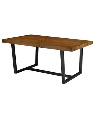 Modern Farmhouse Solid Plank Top Dining Table