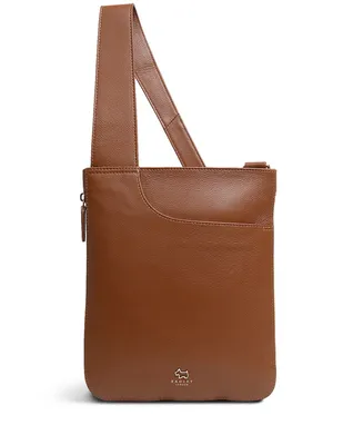 Women's Pockets Medium Leather Zip Around Crossbody Bag