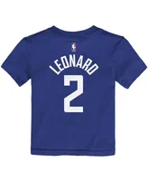 Toddler Girls and Boys Kawhi Leonard Blue La Clippers Logo Name Number T-shirt