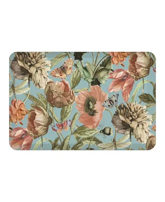 Vintage-Like Bloom Garden Kitchen Mat, 20" x 30"