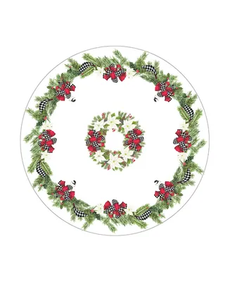 Christmas Trimmings Tablecloth, 70" Round