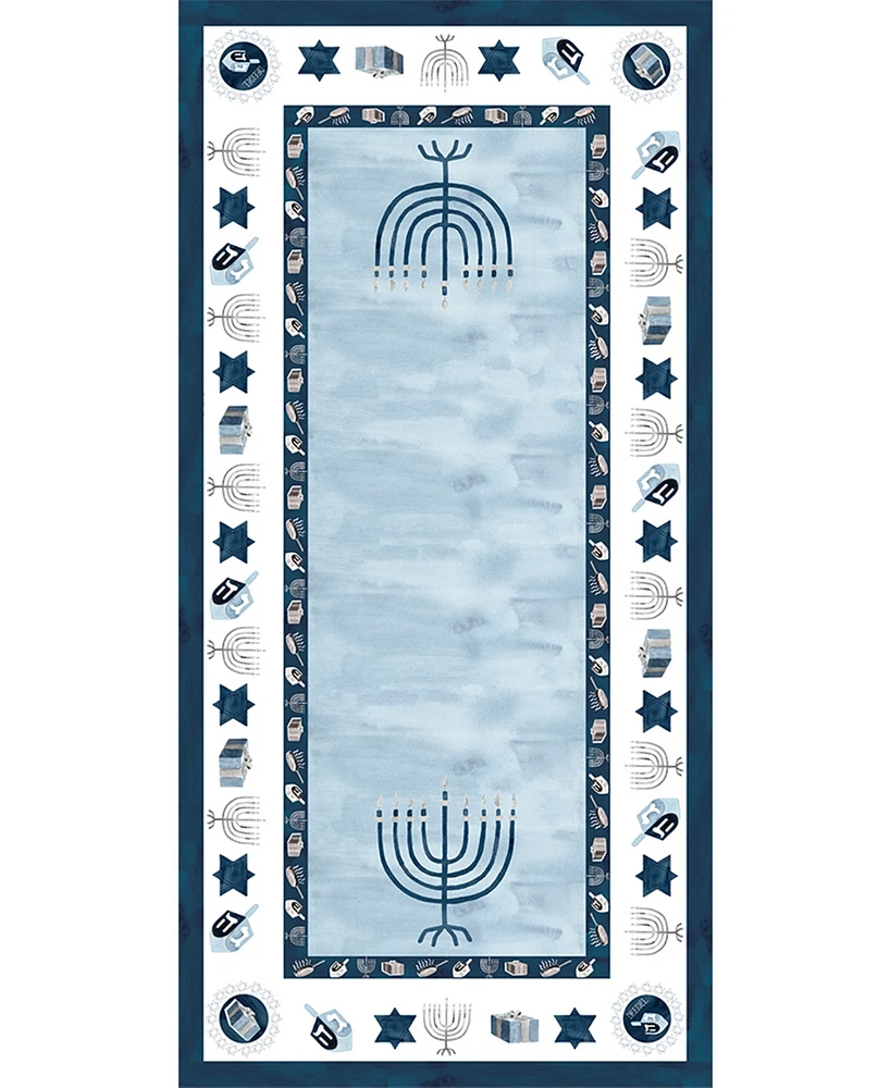 Happy Hanukkah Tablecloth, 144" x 70"