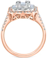 Effy Diamond Cluster Statement Ring (2 ct. t.w.) in 14k Rose Gold