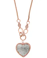 D'Oro by Effy Diamond Pave Heart Pendant (3/4 ct. t.w.) 14k Gold or Rose