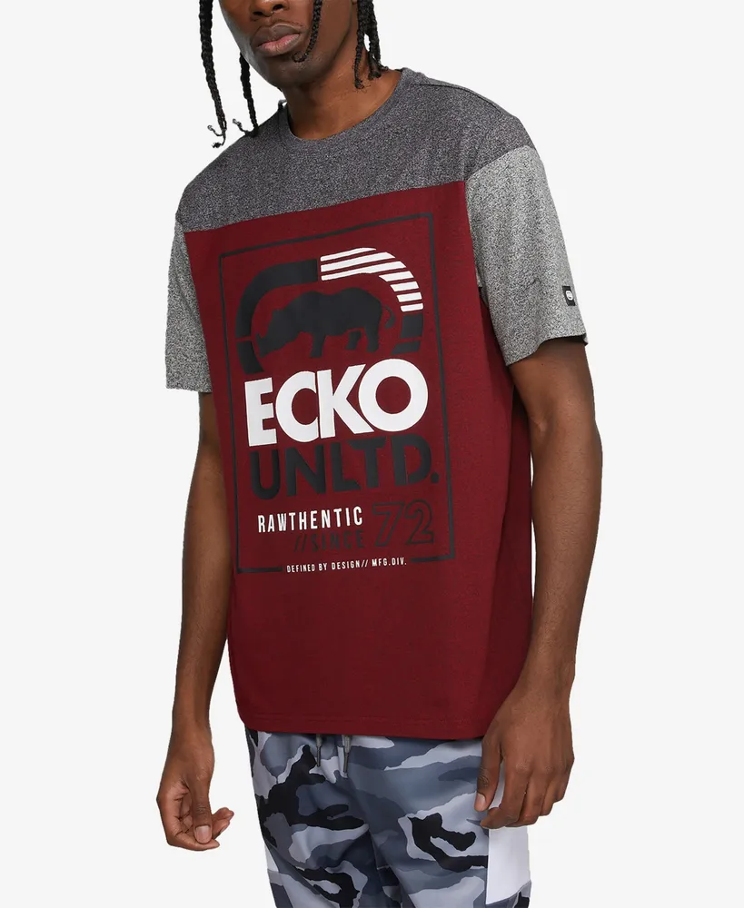 Ecko Unltd Men's Short Sleeves Double Down Graphic T-shirt