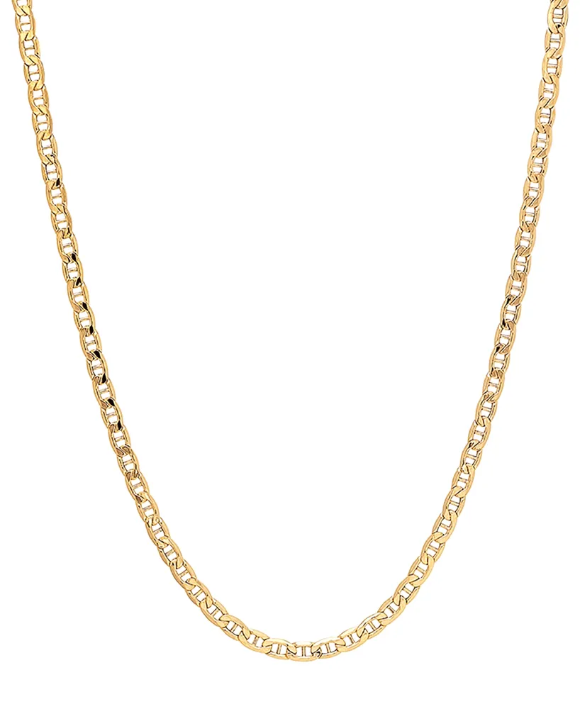 1 CT. T.W. Diamond Hexagonal Mariner Link Station Chain Necklace in  Sterling Silver with 14K Gold Plate - 22