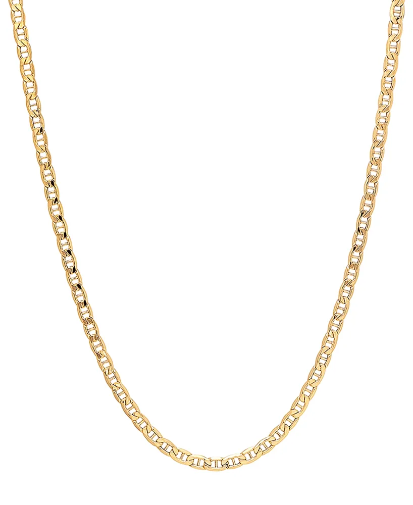 Italian Gold Mariner Link 20" Chain Necklace (4mm) in 14k Gold