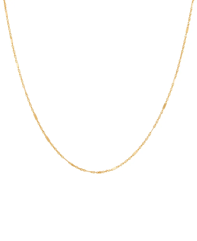 Italian Gold Polished Square Singapore Link 18" Chain Necklace in 10k Gold