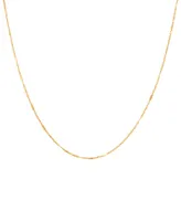 Italian Gold Polished Square Singapore Link 18" Chain Necklace in 10k Gold