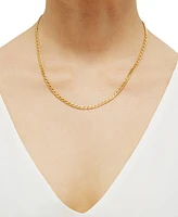 Italian Gold Double Curb Link 18" Chain Necklace (3-1/2mm) in 10k Gold