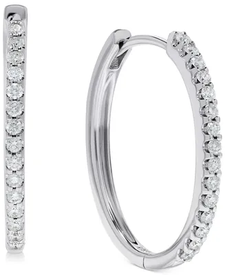 Diamond Hoop Earrings (1/3 ct. t.w.) in 14k White Gold