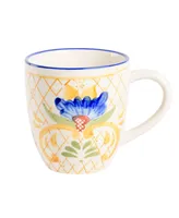 Laurie Gates Tierra Tile Hand-Painted 4 Piece Mug Set - Multi