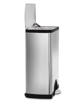 simplehuman Brushed Stainless Steel 50 Liter Fingerprint Proof Rectangular Step Trash Can