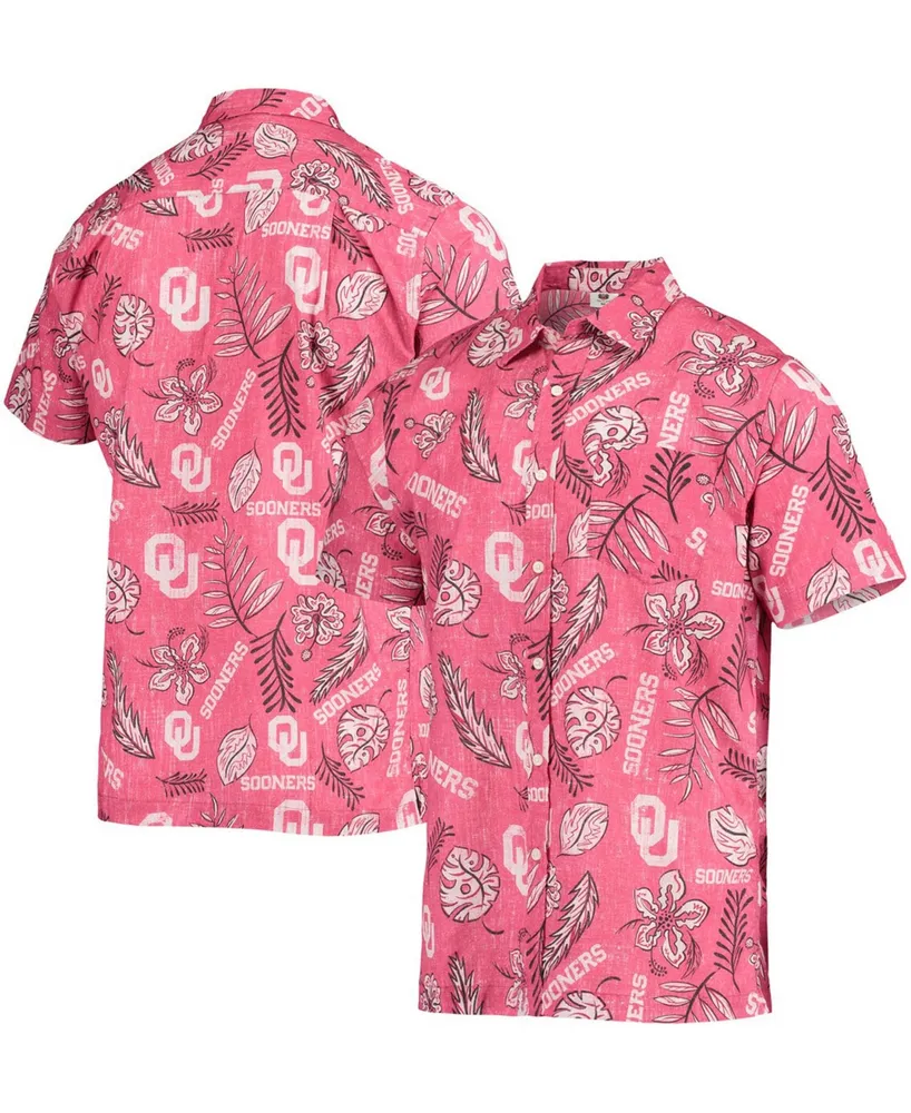 Men's Columbia Crimson Oklahoma Sooners Super Slack Tide Omni-Shade Button-Up Shirt Size: Small