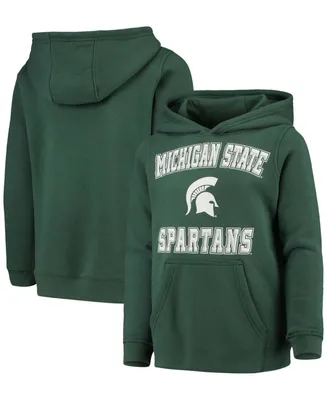 Big Boys and Girls Green Michigan State Spartans Big Bevel Pullover Hoodie