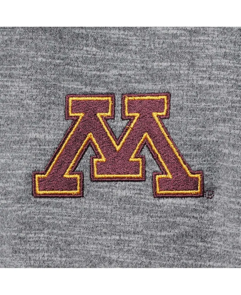 Men's Gray Minnesota Golden Gophers Micro Mesh Space-Dye Polo Shirt