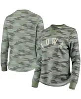 Women's Camo Iowa Hawkeyes Comfy Pullover Sweatshirt