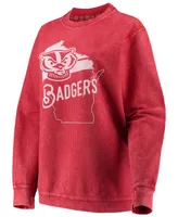 Women's Red Wisconsin Badgers Comfy Cord Corduroy Crewneck Sweatshirt