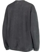 Women's Charcoal Clemson Tigers Corded Pullover Sweatshirt