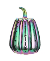 National Tree Company 14" Led Lit Iridescent Pumpkin Decor