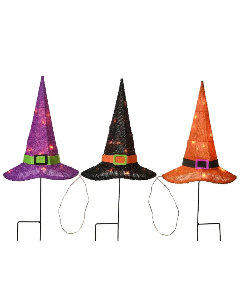 National Tree Company 23" Pre-Lit Witch's Hat Garden Stakes