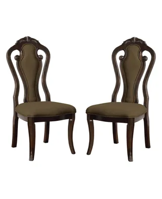 Katuy Upholstered Walnut Side Chair (Set of 2)