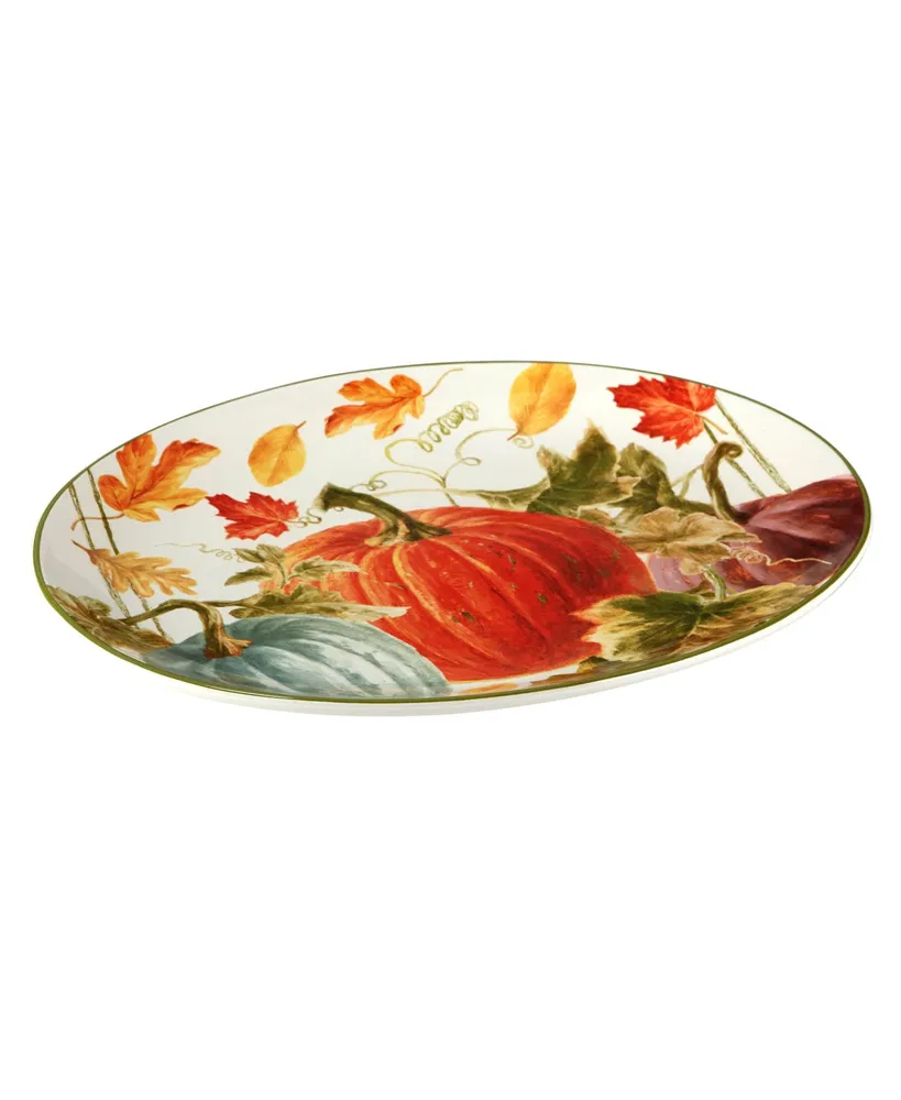 Certified International Autumn Harvest Oval Platter, 16" x 12"