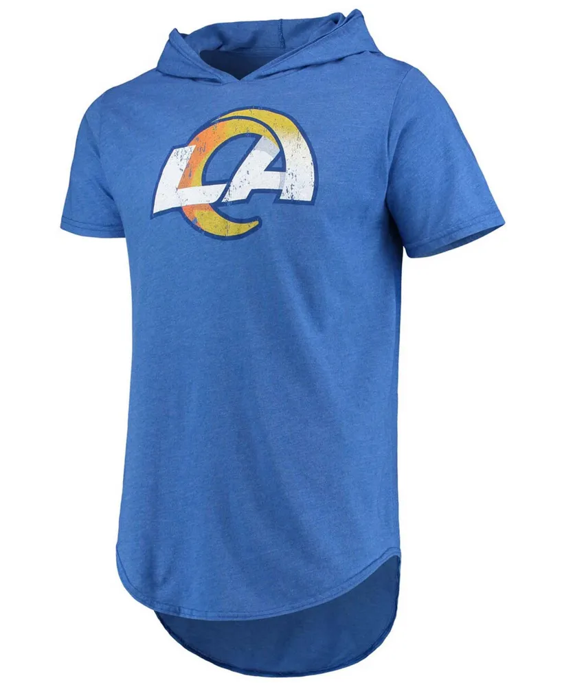 Men's Royal Los Angeles Rams Primary Logo Tri-Blend Hoodie T-shirt