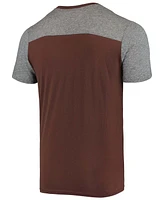 Men's Brown, Heathered Gray Cleveland Browns Gridiron Classics Field Goal Slub T-shirt