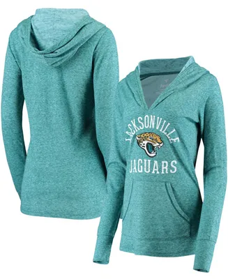 Women's Teal Jacksonville Jaguars Doubleface Slub Pullover Hoodie