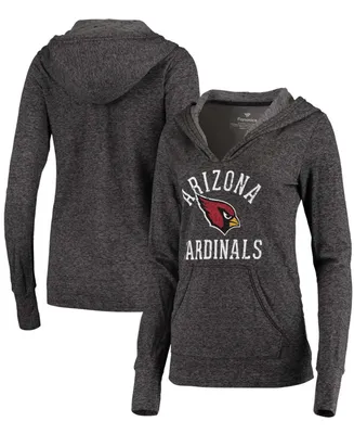 Women's Black Arizona Cardinals Doubleface Slub Pullover Hoodie