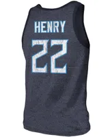 Men's Derrick Henry Navy Tennessee Titans Name Number Tri-Blend Tank Top