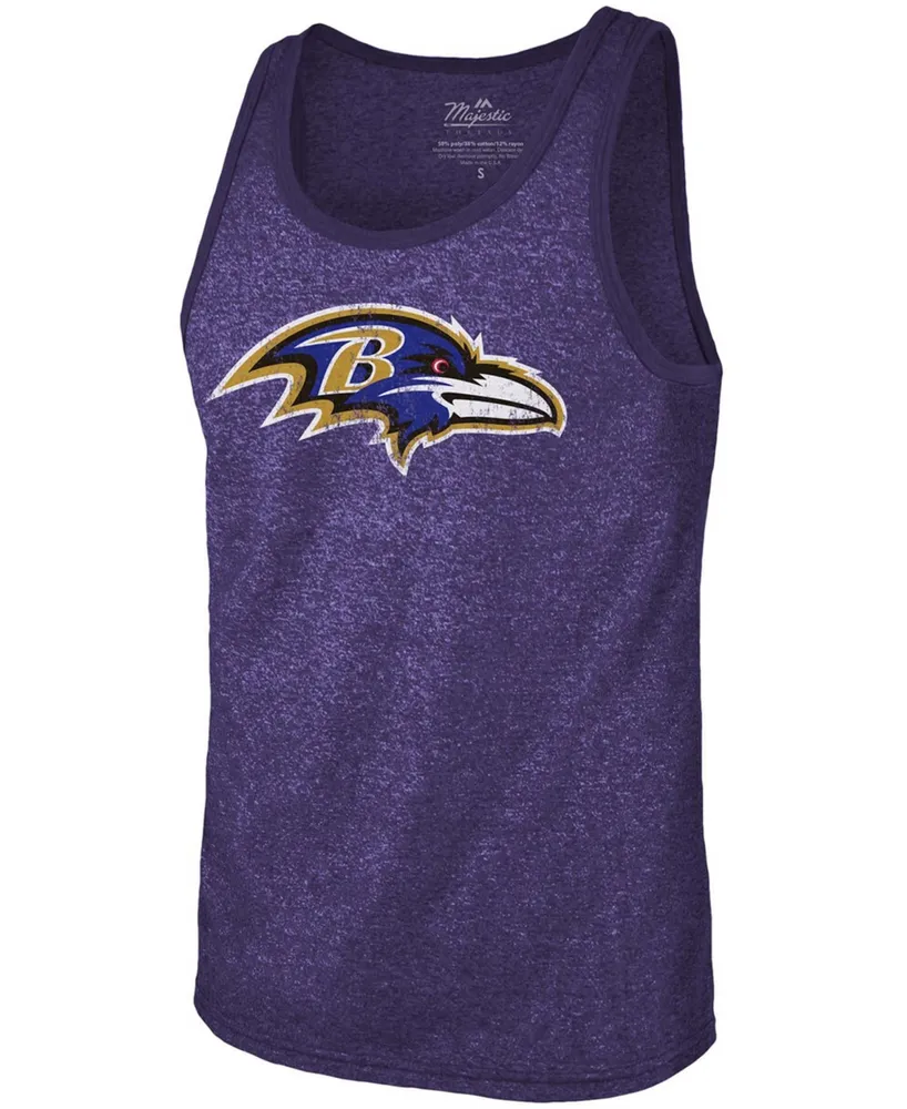 Men's Lamar Jackson Purple Baltimore Ravens Name Number Tri-Blend Tank Top