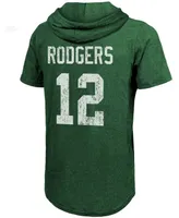 Men's Aaron Rodgers Green Bay Packers Player Name Number Tri-Blend Hoodie T-shirt