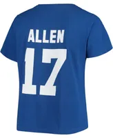 Women's Plus Size Josh Allen Royal Buffalo Bills Name Number V-Neck T-shirt