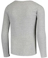 Big Boys Gray Los Angeles Chargers Long Sleeve T-shirt and Pants Sleep Set