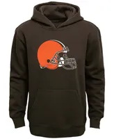 Big Boys Brown Cleveland Browns Team Logo Pullover Hoodie