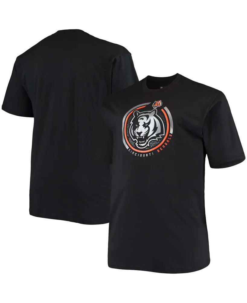 Men's Big and Tall Black Cincinnati Bengals Color Pop T-shirt